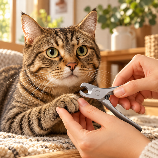 Coupe-griffes pour chats chat détendu pendant coupe