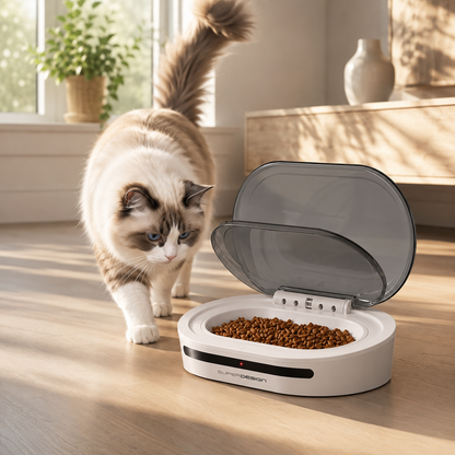 Gamelle automatique chat ouvrante chat va manger