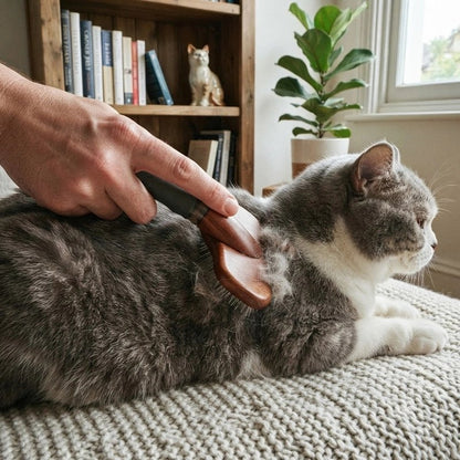 Brosse carde chat main brosse dos chat