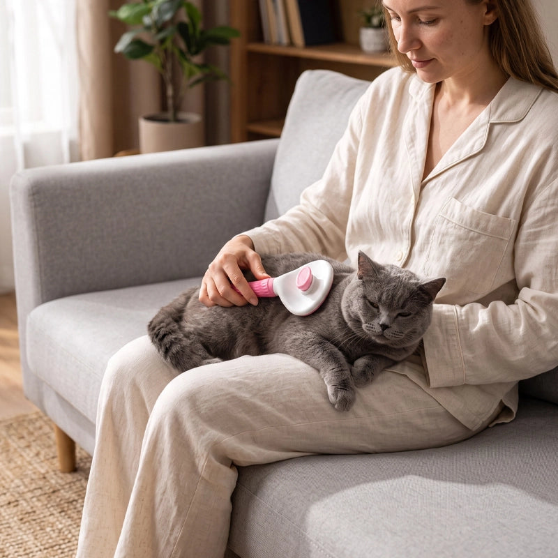 Brosse douce chat rose chat brossé canapé