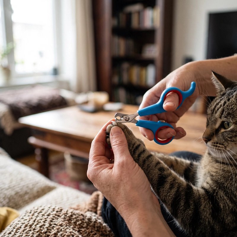 Coupe griffe chat bleu coupant griffes chat 