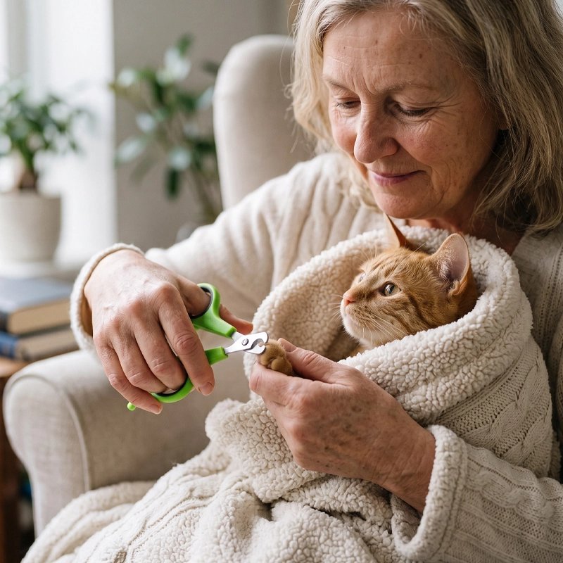 Coupe griffe chat vert femme coupant griffes chat