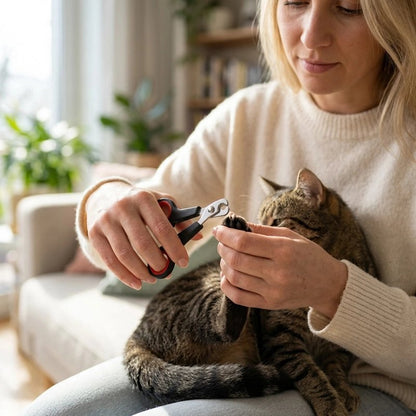 Coupe ongle pour chat noir patte chat tenue