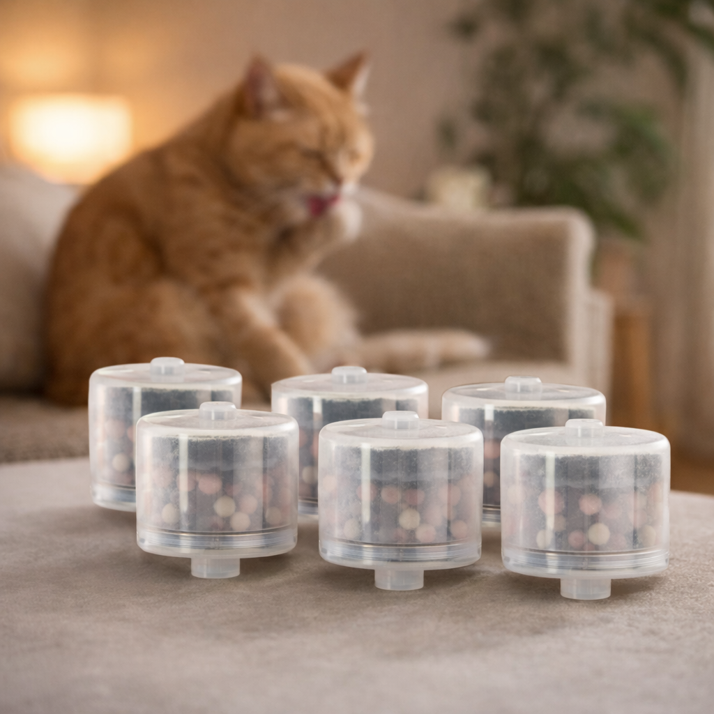 six filtres de fontaine a eau ceramique chat